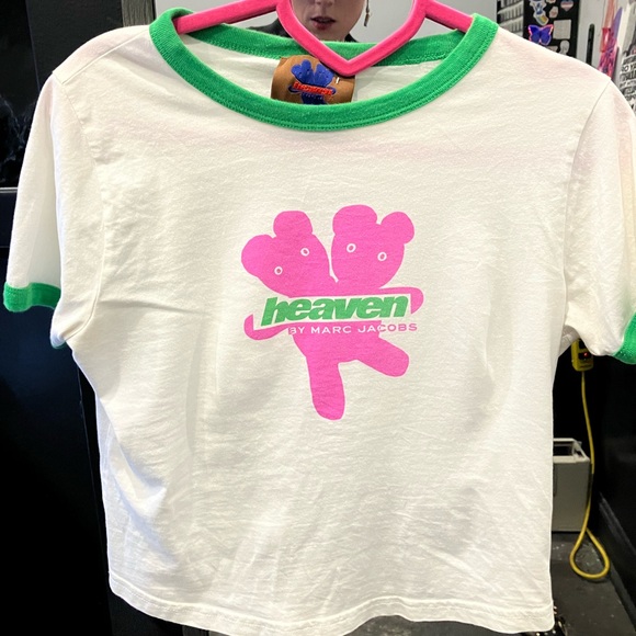 Heaven by Marc Jacobs Small Pink Teddy T-shirt - Picture 1 of 7